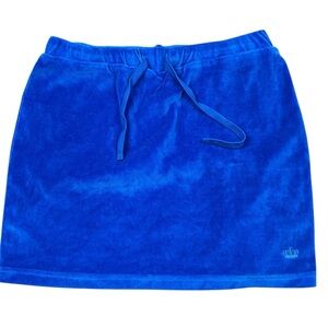 Juicy by Juicy Couture blue velour drawstring skirt size large